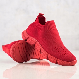 SHELOVET Modische Slip-On Sneakers rot 2