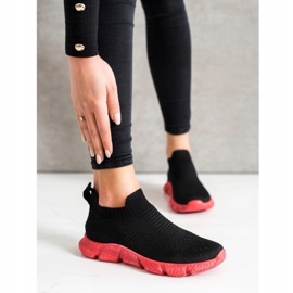 SHELOVET Modische Slip-On Sneakers schwarz 2