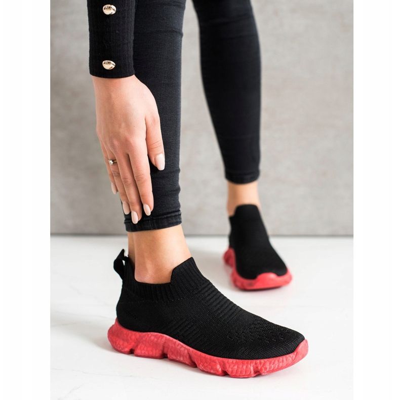 SHELOVET Modische Slip-On Sneakers schwarz 2