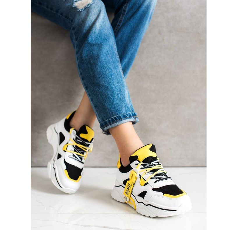 Weide Modische Sneaker zum Schnüren weiß schwarz mehrfarbig 1