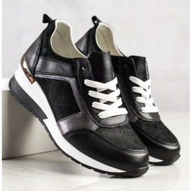 VINCEZA Glitzer-Sneaker schwarz 1