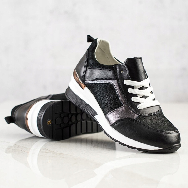 VINCEZA Glitzer-Sneaker schwarz 2