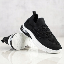 Filippo Schnürsneaker mit Lochmuster schwarz 1