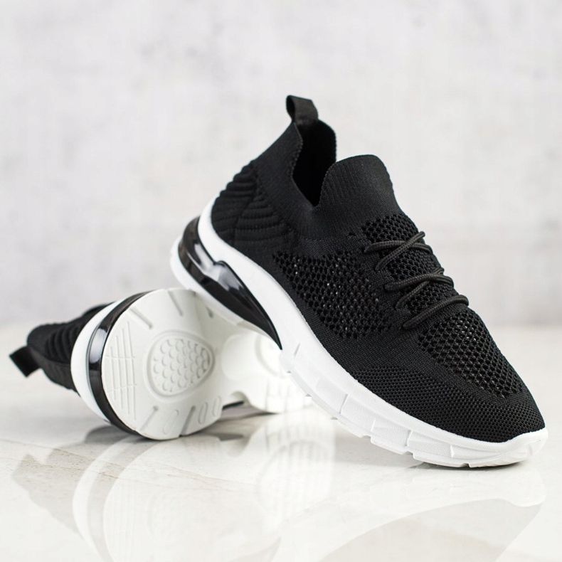 Filippo Schnürsneaker mit Lochmuster schwarz 1