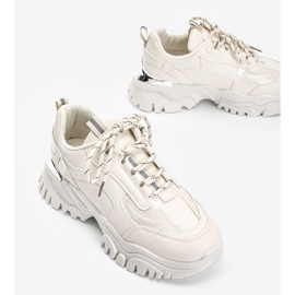 Beige Sneaker mit metallischen Ansley-Einsätzen 2