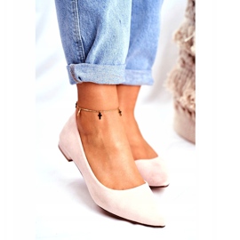 Evento Ballerinas für Damen in Spitz Wildleder Beige Westley 2