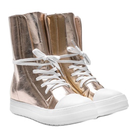Fatima goldene hohe Sneakers 1