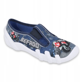 Befado Kinderschuhe 290Y203 marineblau blau grau 1