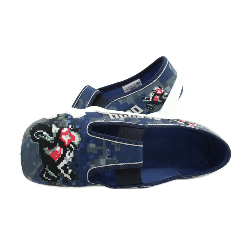 Befado Kinderschuhe 290Y203 marineblau blau grau 5