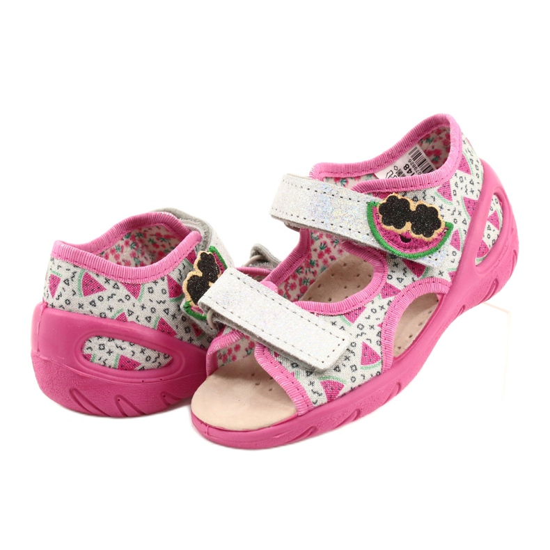 Befado Sandalen Kinderschuhe 065P148 rosa silber- grau 5