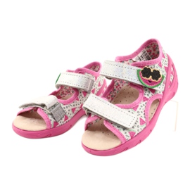 Befado Sandalen Kinderschuhe 065P148 rosa silber- grau 2
