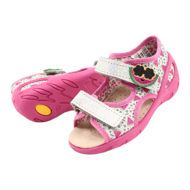 Befado präventive Kindersandalen 065X148 rosa silber- grau 3