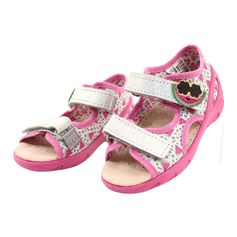 Befado präventive Kindersandalen 065X148 rosa silber- grau 2