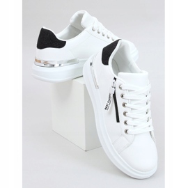 Weiße Damen Sneaker F006 WEISS / SCHWARZ 1