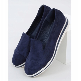 Loafer mit hohen Sohlen marineblau 5836 Blau 1