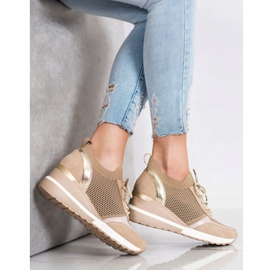 VINCEZA Sneakers mit Lochmuster beige 2