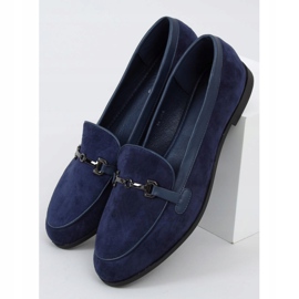 Marineblaue Loafer für Damen 8742 Blue navy blau 1