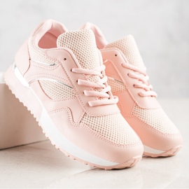SHELOVET Stylische Sneaker für den Frühling rosa 1