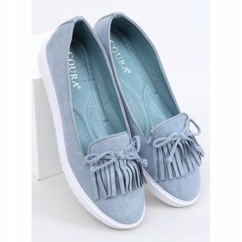 Blaue Loafer mit Fransen 6429 Blau 1