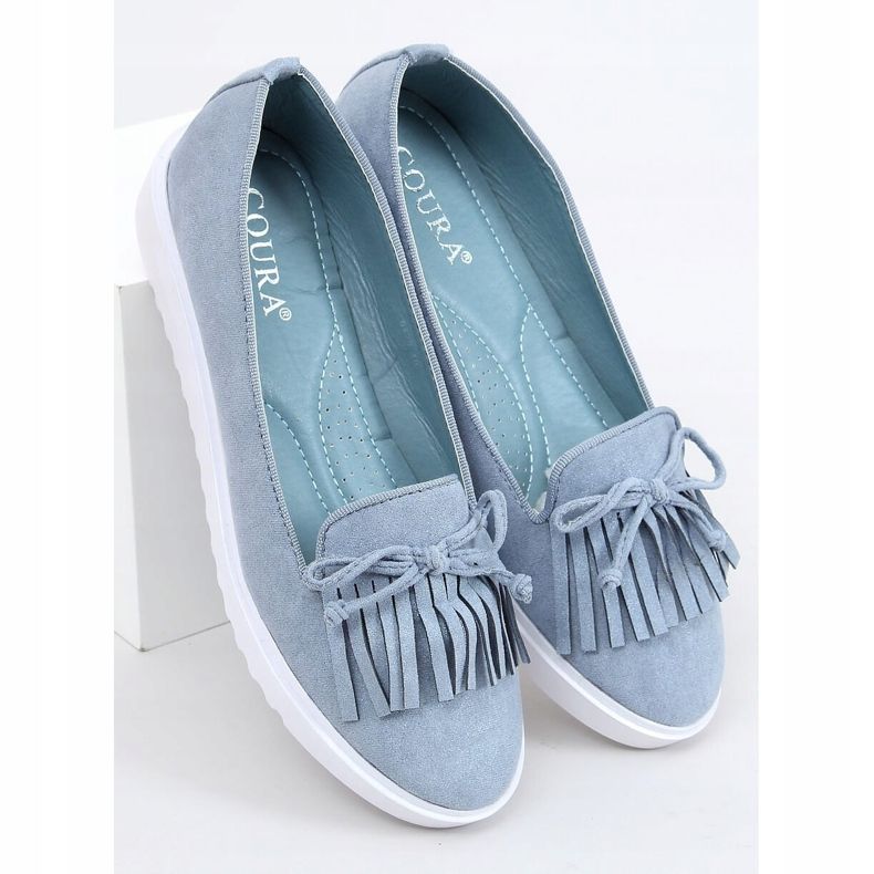 Blaue Loafer mit Fransen 6429 Blau 1