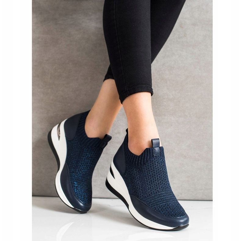 ARTIKER Marineblaue Textil-Sneakers 2