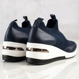 ARTIKER Marineblaue Textil-Sneakers navy blau 1