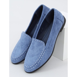 Blaue Loafer mit Nieten 4322 Jeans 1
