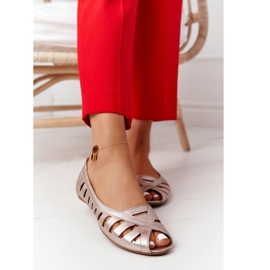 Leder Maciejka Goldene Ballerinas 04506-25 2