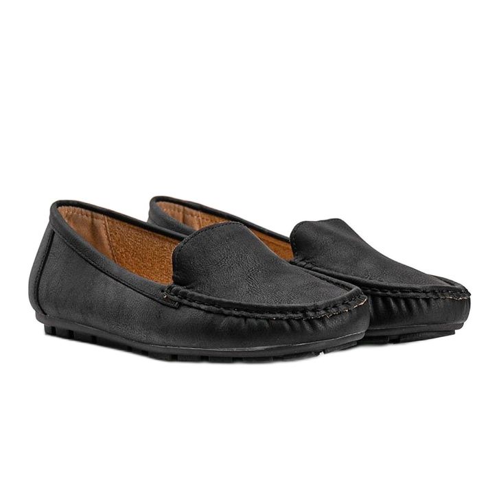 Schwarze Dianna Damen-Loafer aus Kunstleder 1