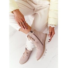 Durchbrochene Wildlederstiefel Maciejka Beige 05033-04 braun 1