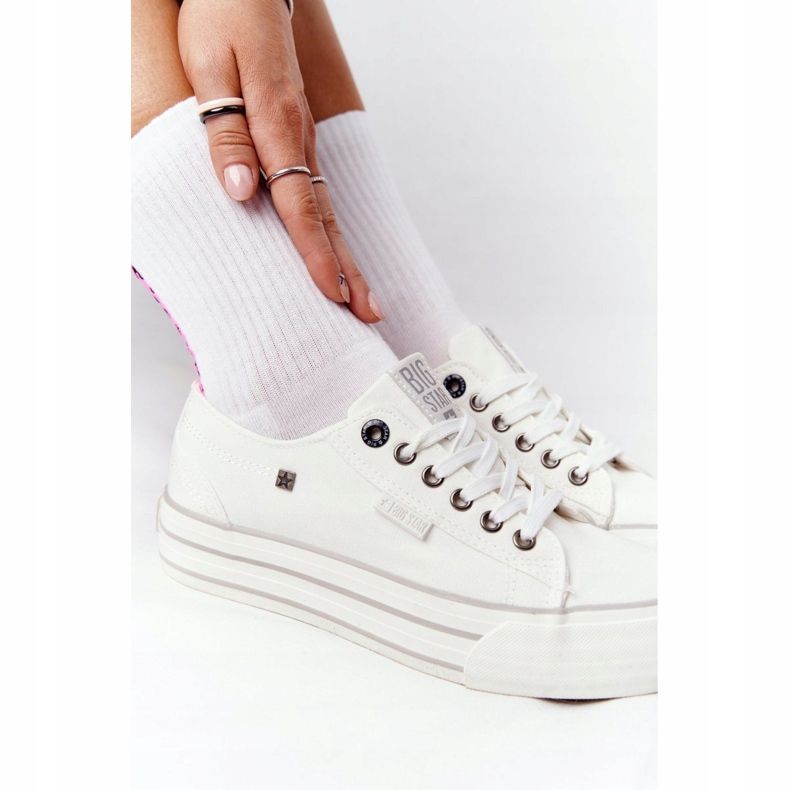 Damen Sneakers On the Big Star HH274052 Weiße Plattform 1