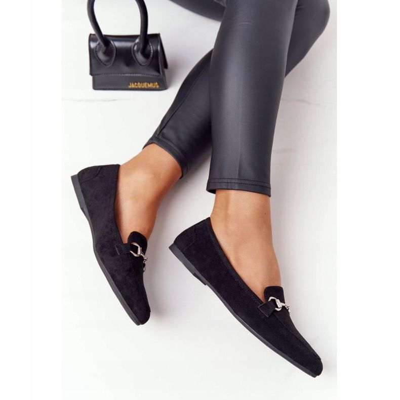 Damen Loafer Sergio Leone MK711 Wildleder Schwarz 1