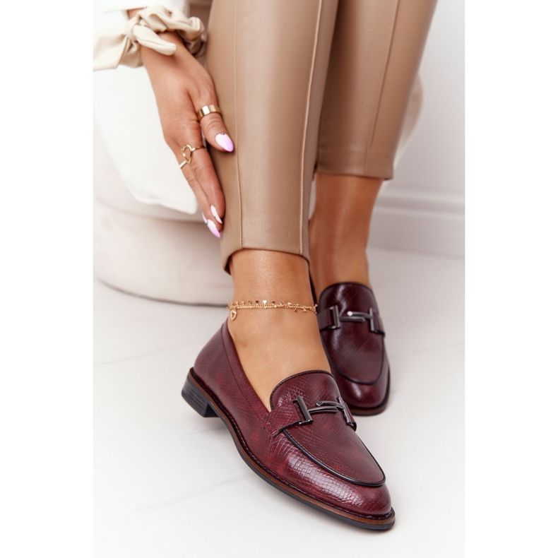 Damen Loafer Sergio Leone PB253 Burgund rot mehrfarbig 1