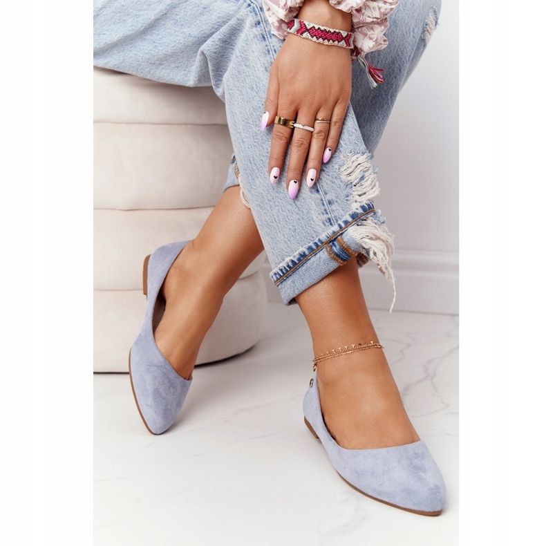 Wildlederballerinas Sergio Leone BL622 Blau 2