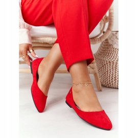 Wildlederballerinas Sergio Leone BL622 Rot 2