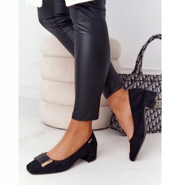 Wildleder Pumps mit Absatz Sergio Leone PB142 Schwarz 1