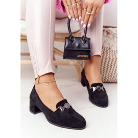 Wildleder Pumps an der Ferse Sergio Leone PB148 Schwarz 2