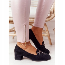 Wildleder Pumps an der Ferse Sergio Leone PB148 Schwarz 1