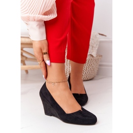 Wildleder Pumps On Wedge Sergio Leone PB767 Schwarz 1