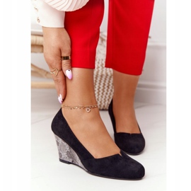 Pumps On Wedge Sergio Leone PB767 Schlangenschwarz 2