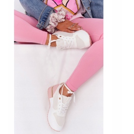 Damen Sportschuhe Sneakers Weiß und Pink Maddie rosa 2