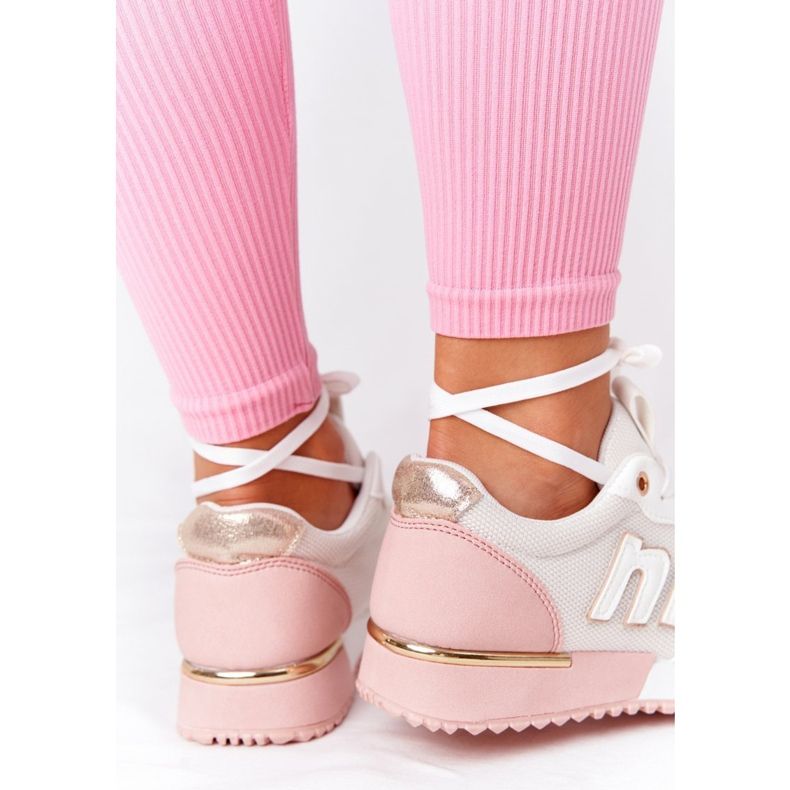 Damen Sportschuhe Sneakers Weiß und Pink Maddie rosa 1