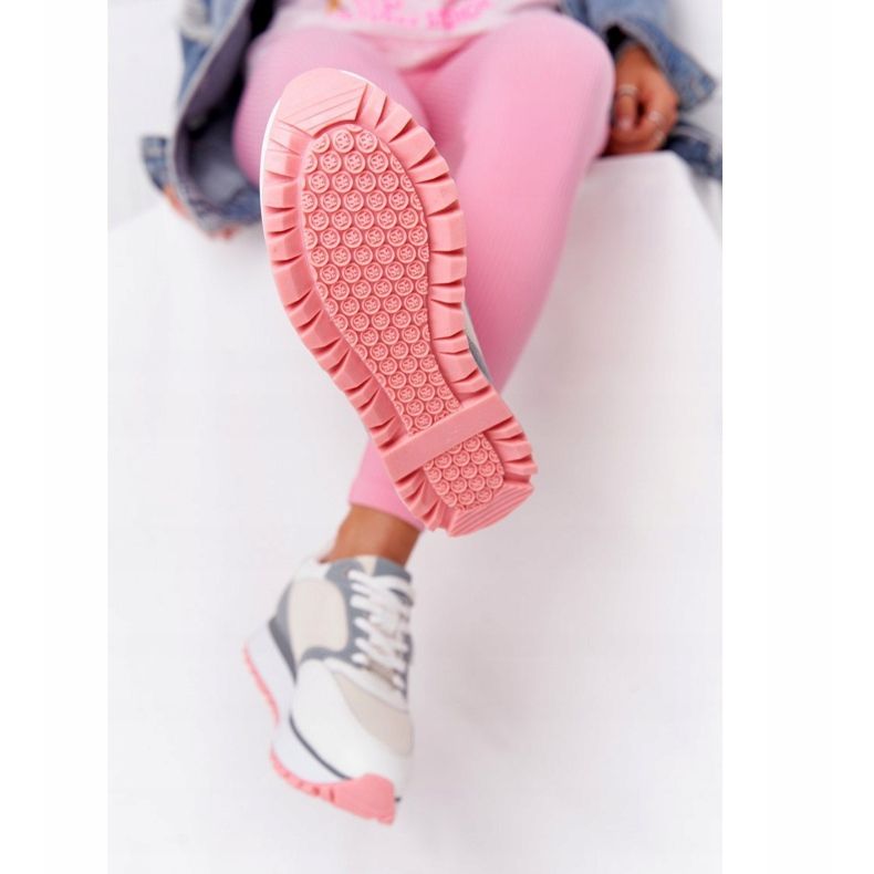 Leder-Sportschuhe auf der Plattform GOE HH2N4008 Weiß mehrfarbig 1