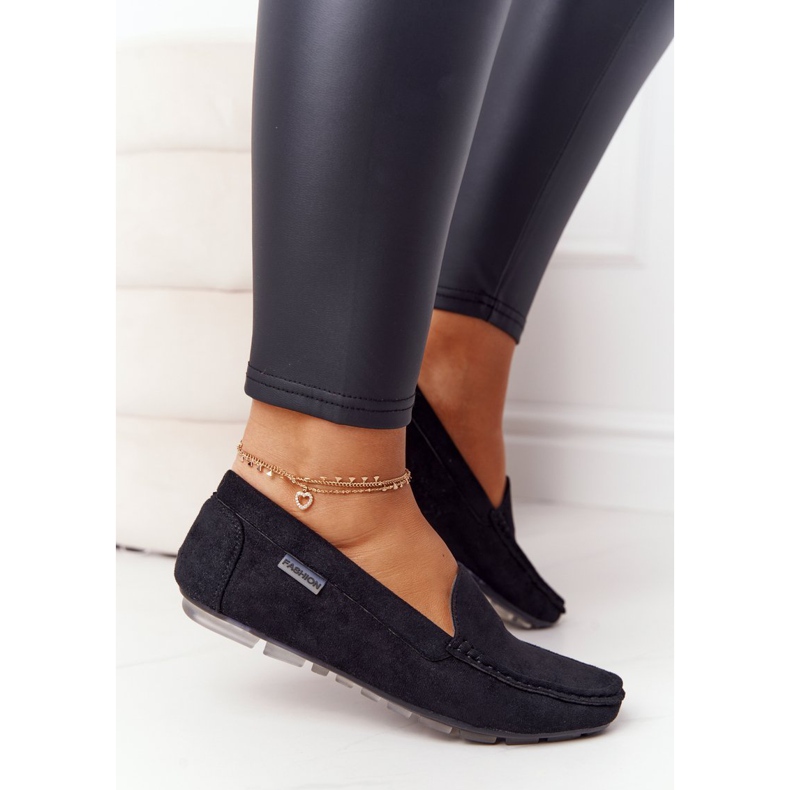 PH1 Schwarze San Marino Wildleder Loafer für Damen 1