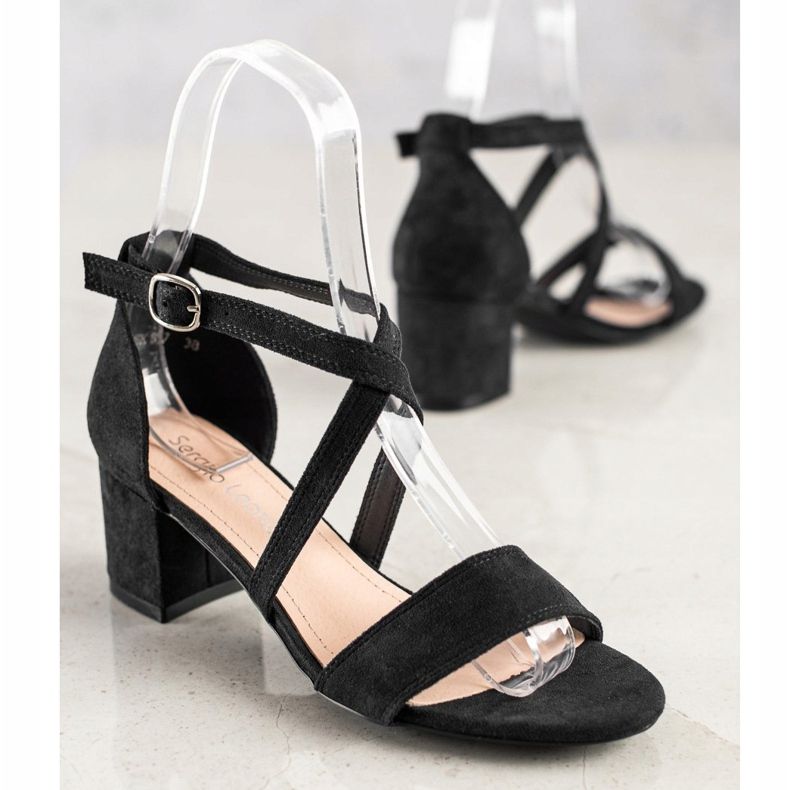Sergio Leone Riemchensandalen schwarz 2