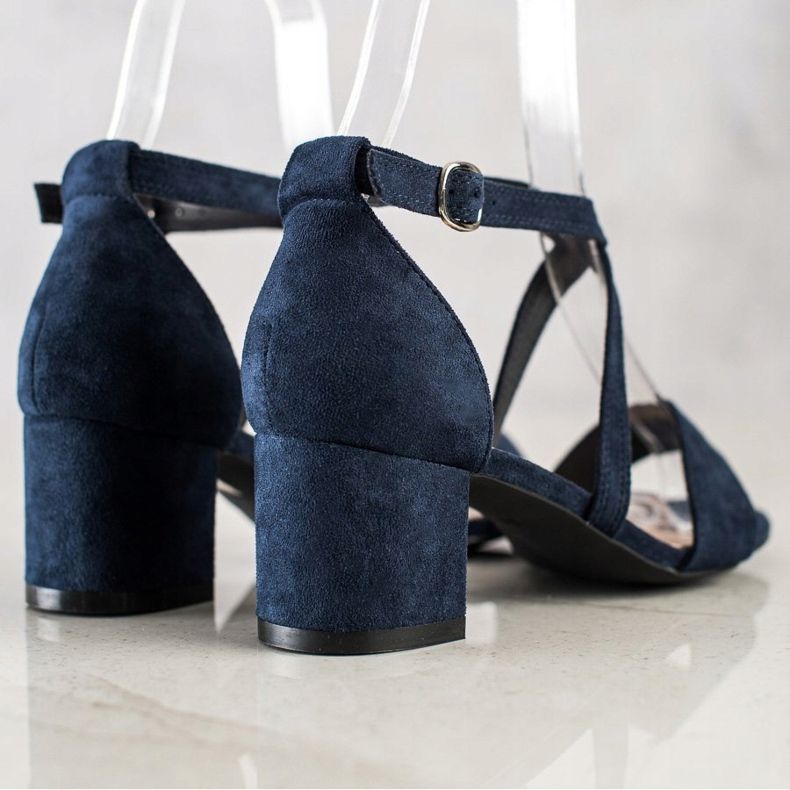 Sergio Leone Riemchensandalen navy blau 1