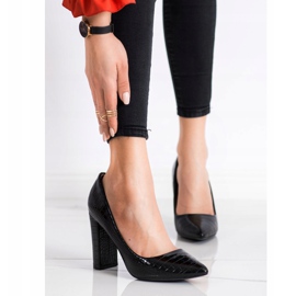 Diamantique Pumps mit Schlangenmuster schwarz 2