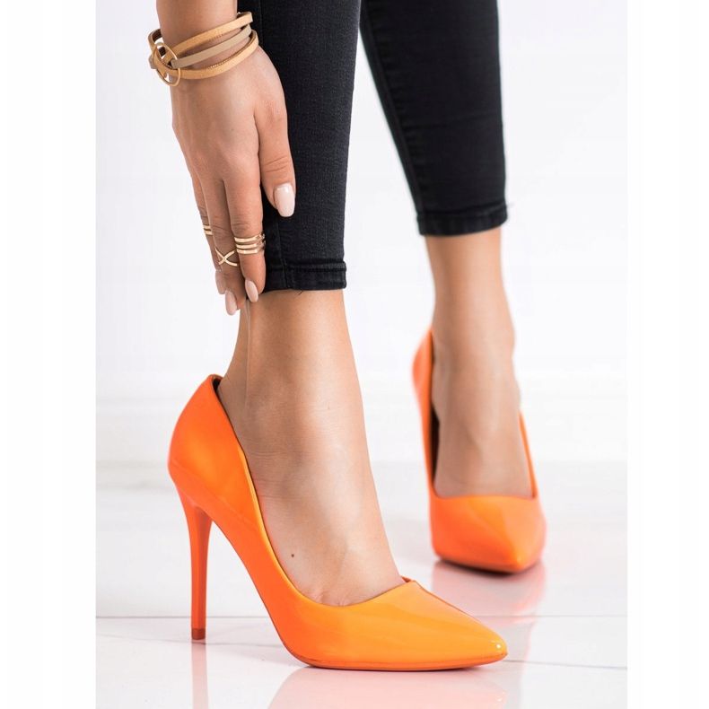 SHELOVET Mode High Heels orange 1