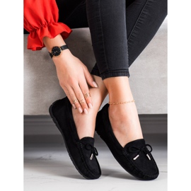 SHELOVET Bequeme Wildleder-Loafer schwarz 1