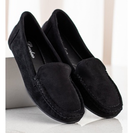 SHELOVET Schwarze Wildleder-Loafer 2
